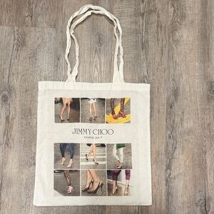Jimmy Choo Graphic Cream Tote Bag